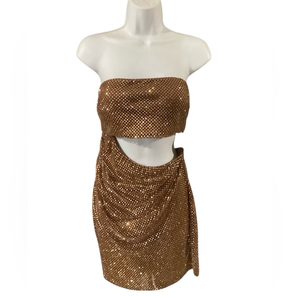 Windsor studded formal mini dress. L - Picture 1 of 2
